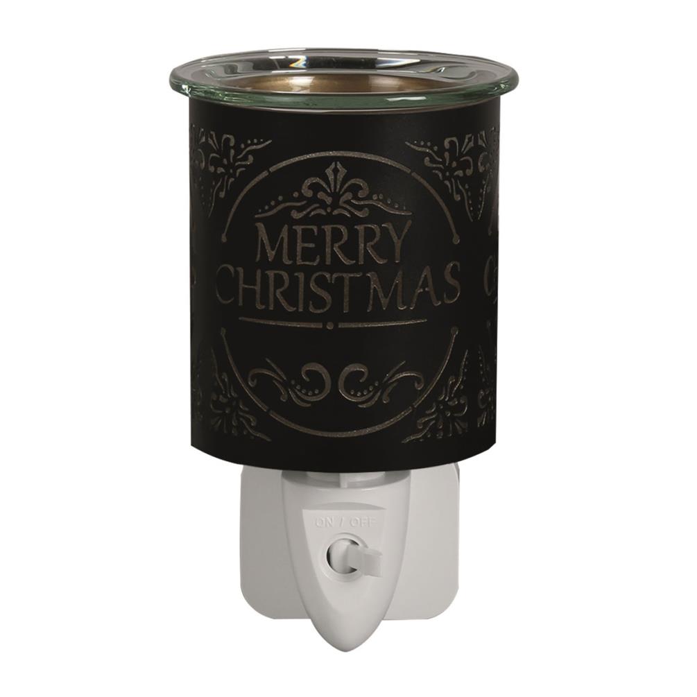 Aroma Black & Gold Merry Christmas Plug In Wax Melt Warmer Extra Image 1